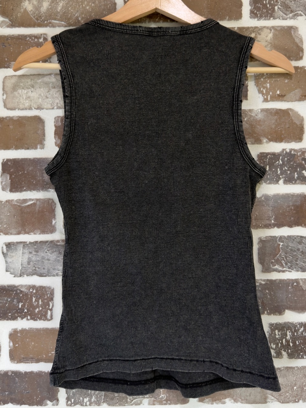 Zara Black Washed Ribbed Tank Top - Picture 4 of 5